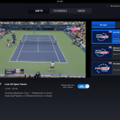 British Eurosport Player app streaming the US Open Tennis